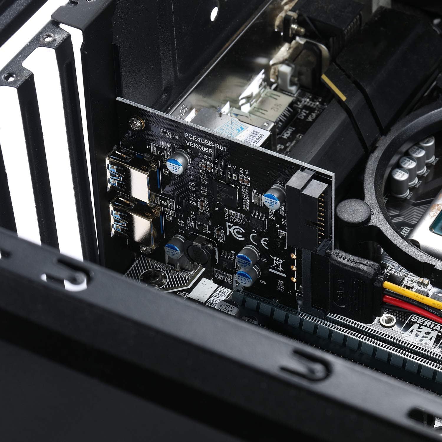 Yaboang Pci-E Usb Card 3.0 2-Port Expansion Card,Usb Port Card 19-Pin Usb3.0 Interface, Pci Express Expansion Card Suitable For Desktop Windows Xp/Vista/7/8/10/Linux/Ubuntu（2X Type A） - View 6