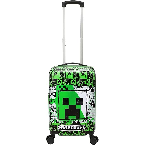 Valigia Minecraft Bambini Valigia Trolley Per Bambini MINECRAFT Creeper - Rigida, 4 Ruote, Design A Tema Gamer, Regalo Perfetto Viaggio Kids Gamergadget - 12