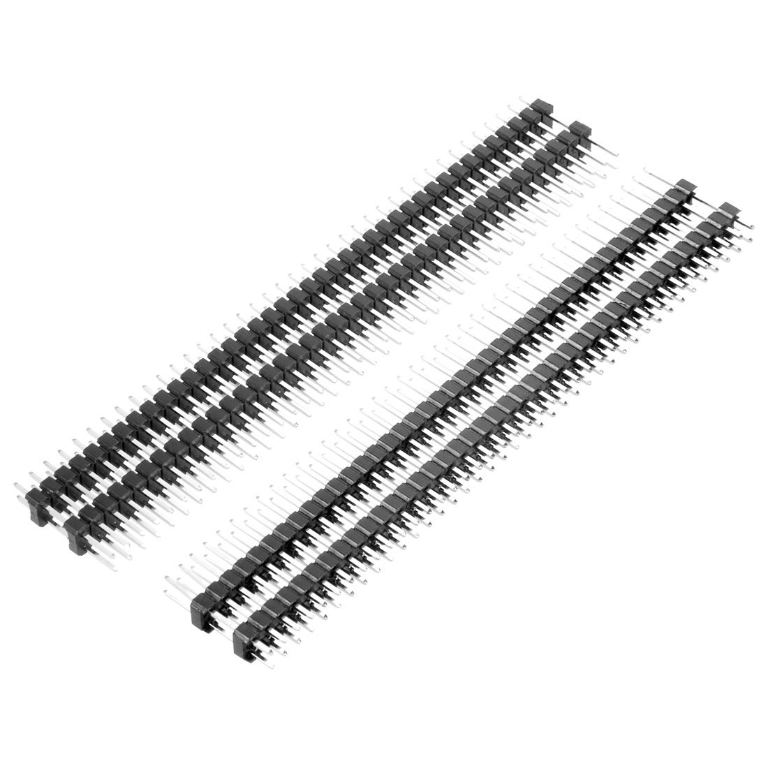 Sourcingmap 10Pcs 2.54mm Pitch 40-Pin 19mm Length 2 Row Straight Connector Pin Header Strip for Prototype Shield