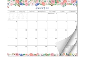S&O Floral Magnetic Fridge Calendar from July 2025-Dec 2026 - Tear-Off Refrigerator Calendar to Track Events & Appointments -