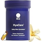 Ritual HyaCera Hyaluronic Acid Skin Supplement - 30 Capsules - 30 Servings | Hyabest&reg; and Ceratiq&reg; - Clinically Proven to Reduce Wrinkles, Fine Lines &amp; Improve Skin Smoothness** - Vegan - Vanilla