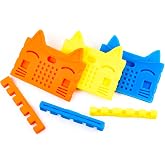 risingsaplings 3pcs Protective Silicone Storage Case for BBC Micro:bit V2 Easy to Install DIY Development Yellow, Blue and Orange