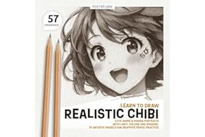 Learn to Draw Realistic Anime Chibi: Cute Manga Portraits with Light, Volume, and Shading. 57 Artistic Models for Graphite Pe