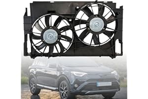 SEBLAFF Radiator Condenser Cooling Fan Assembly Replacement for 2013-2019 RAV4 Dual Fan Black TO3115177 623290