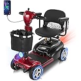 20Miles Mobility Scooter for Seniors/Adults,All Terrain Mobility Scooter | FSA Eligible,Lithium Battery,with Taillight,GPS Tracker,USB Charging,300LBS Capacity,350W Dual Baskets