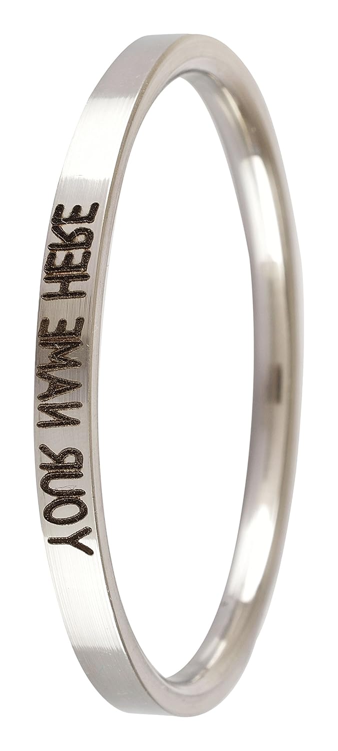 the amritsar store customized mens stainless steel kada (0.2" thickness)