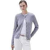 SUUKSESS Women Cable Knit Cashmere Blend Sweaters Crew Neck Button Up Chunky Cardigan Long Sleeve Fall Outfits