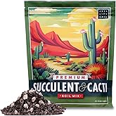 Premium Succulent Soil Mix for Indoor & Outdoor Plants - Fast-Draining Potting Soil for Succulents, Cacti, & Houseplants - Natural Blend with Pumice for Optimal Plant Growth - 4 Quarts