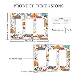 Wpshijia Forest Animals Cute Cartoon Triple Rocker