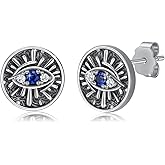 YEESIA Evil Eye Earrings for Women 925 Sterling Silver Turkish Protection Jewelry Gifr for Women Men