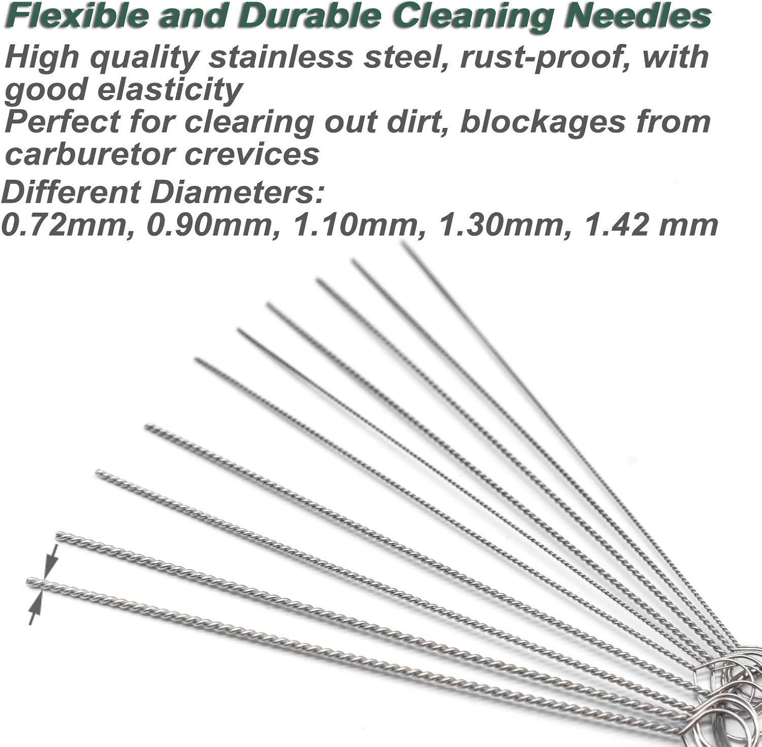 Carburetor Carbon Dirt Jet Remove Cleaner Tool Kit 10 Cleaning Needles with 5 Brushes for Car, Outboard Motor, ATV, Motorcycle Carb Jets: Automotive