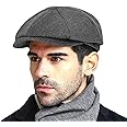 Fashion Men’s Classic Newsboy Gatsby Hat Blend Wool Vintage Flat Ivy Cabbie Cap Boyfriend Gifts(Medium/Large/X-Large)
