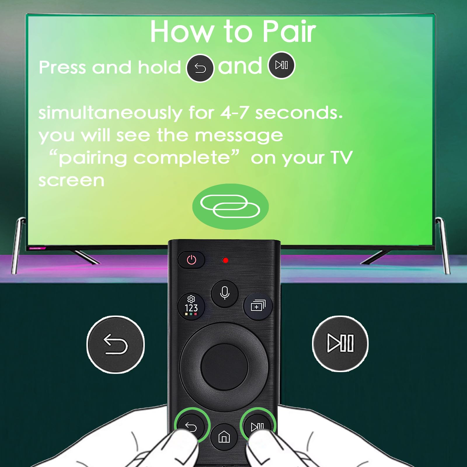 Voice Remote for Samsung Smart TV,Replacement Control for Frame TV,for All 2019 to 2025 Samsung Crystal/UHD/QLED/NEO QLED/ 4K 8K Smart TVs,No Solarcell,BN59-01385A