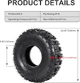 RUTU 4.10/3.50-4 Tire and Tube 260X85mm 2 Pack Off-Road Wheels for Trolley view 2