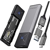 iDsonix M.2 [NVMe & SATA] SSD Enclosure Adapter[Tool Free][Aluminum], NVMe to USB 3.2 Gen 2 10Gbps, M.2 to USB C&A Supports M