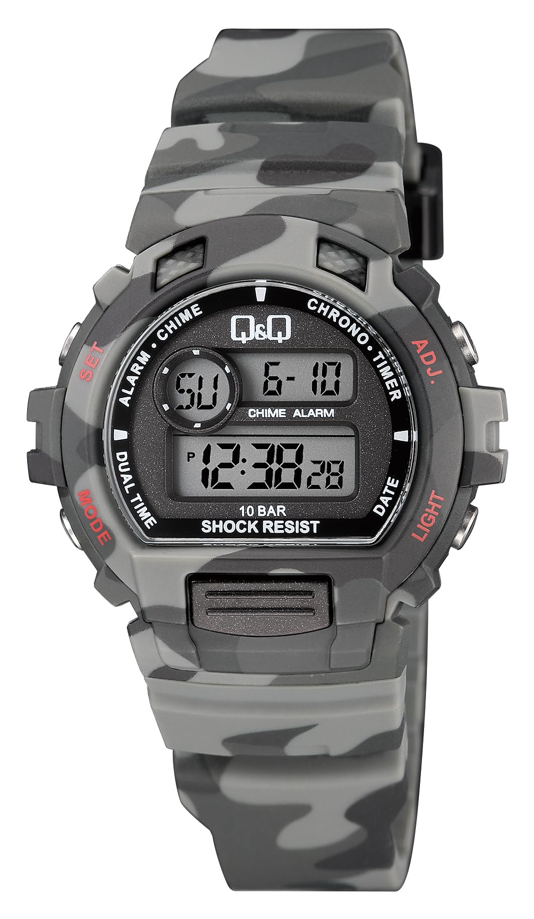 Q&Q DF09J100 Unisex Adult Quartz Analog Watch with Stainless Steel Strap, Gold, M153J009Y