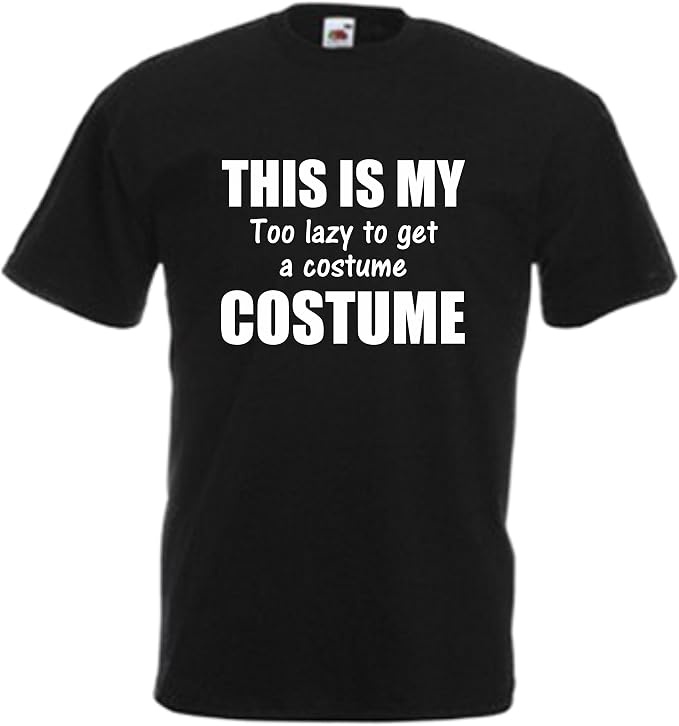 This is My Too Lazy Costume T Shirt Funny Fancy Dress Tee Comedy Top
