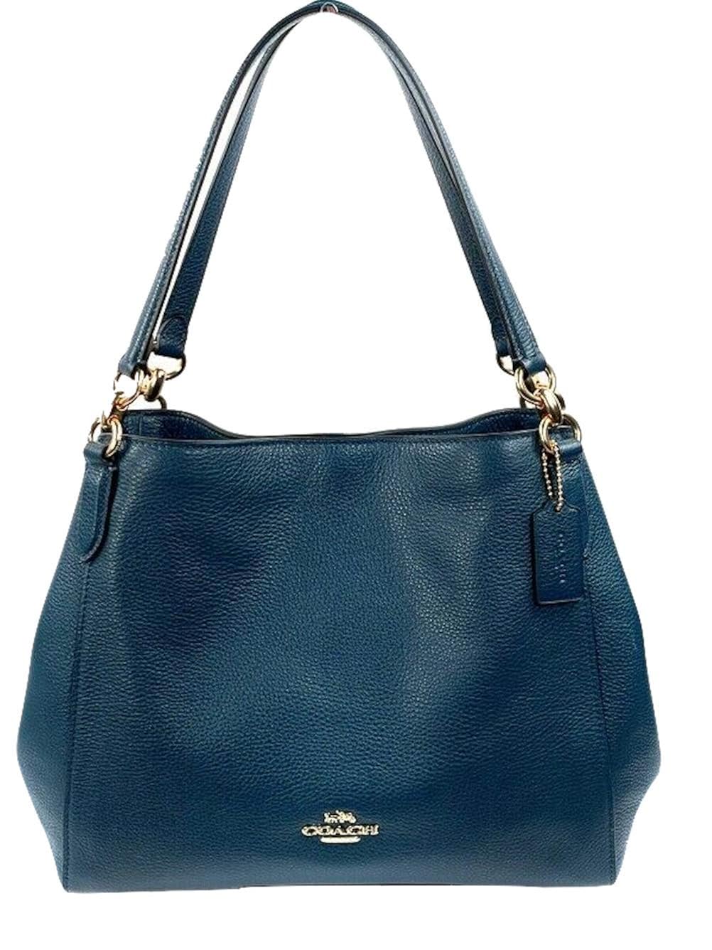 Buy Coach Pebble Leather Hallie Shoulder Bag (Peacock) at Amazon.in