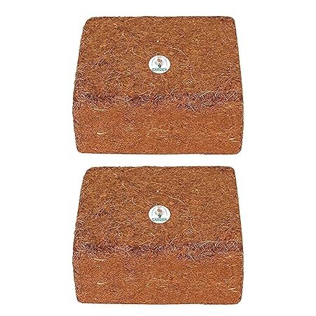 GATE GARDEN | COCOPEAT Block (1000 Grams Brick/Block) - EXPANDS to 20 litres of Coco PEAT Powder (Set of Two, 1000grm Blocks)