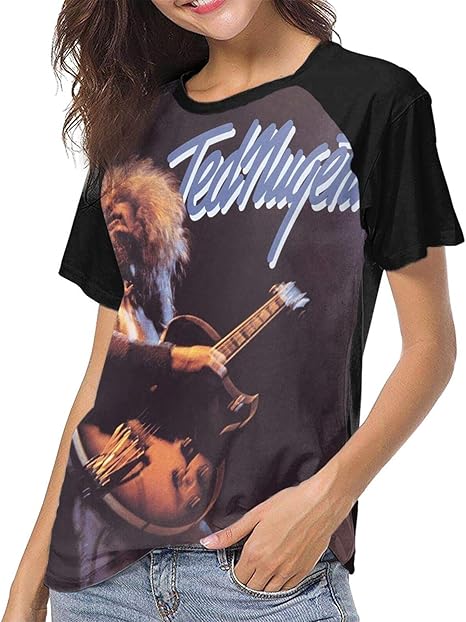 Amazon.com: Mfkrwxx Ted Nugent Baseball T Shirts Woman's Fashion Round Neck Short Sleeve Raglan 