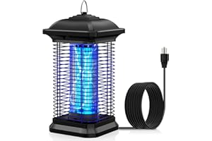AMUFER Bug Zapper for Outdoor & Indoor, Upgraded 18w Exclusive Blue Violet Lamp, 100% Improvement in Mosquito Control Effect,