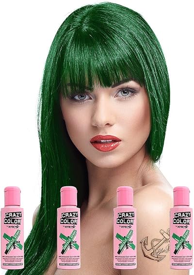 Crazy Color Renbow Semi-Permanent Hair Dye Coral Red 4 x 100ml