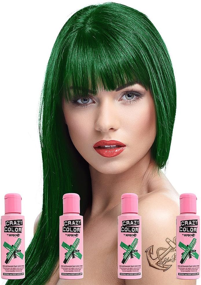 Crazy Color Renbow Semi-Permanent Hair Dye Coral Red 4 x 100ml