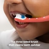 Frida Baby Toothhugger U-Shaped Toddler Toothbrush Pink 3-Sided Bristles view 2