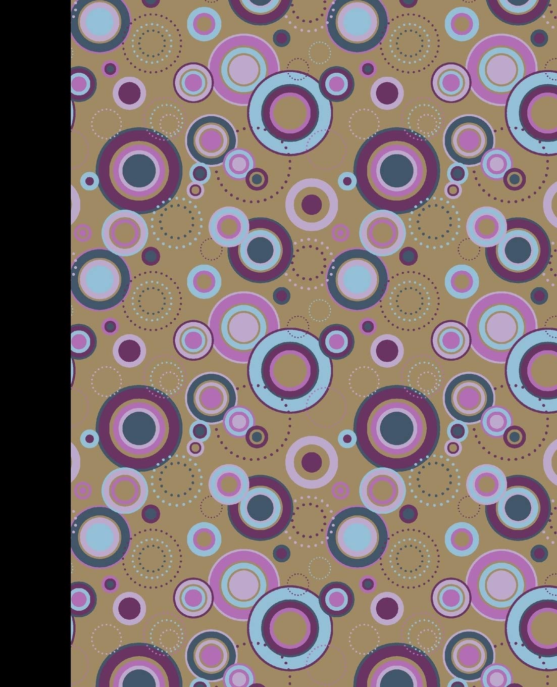 Composition Notebook Purple Pink Light Blue On A Light Brown