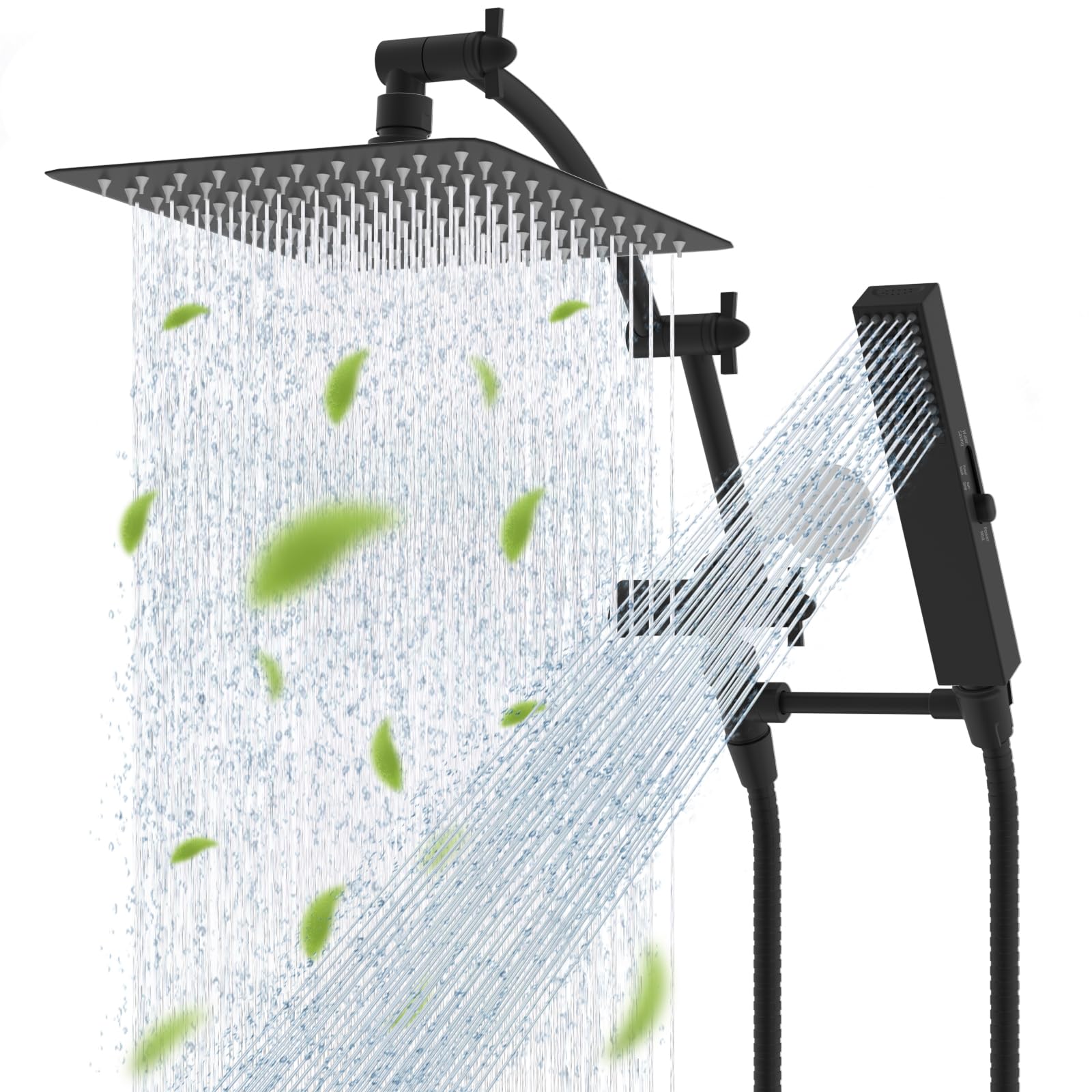 Photo 1 of *********FOR PARTS ONLY- Missing hose and handheld is broken**********
Hibbent All Metal CUPC Certified 10'' Rainfall Shower Head, Dual Shower Head Combo, High Pressure Handheld 4 Sprays Shower Wand, 16'' Adjustable Extension Arm, 71'' Hose, Shower Holder