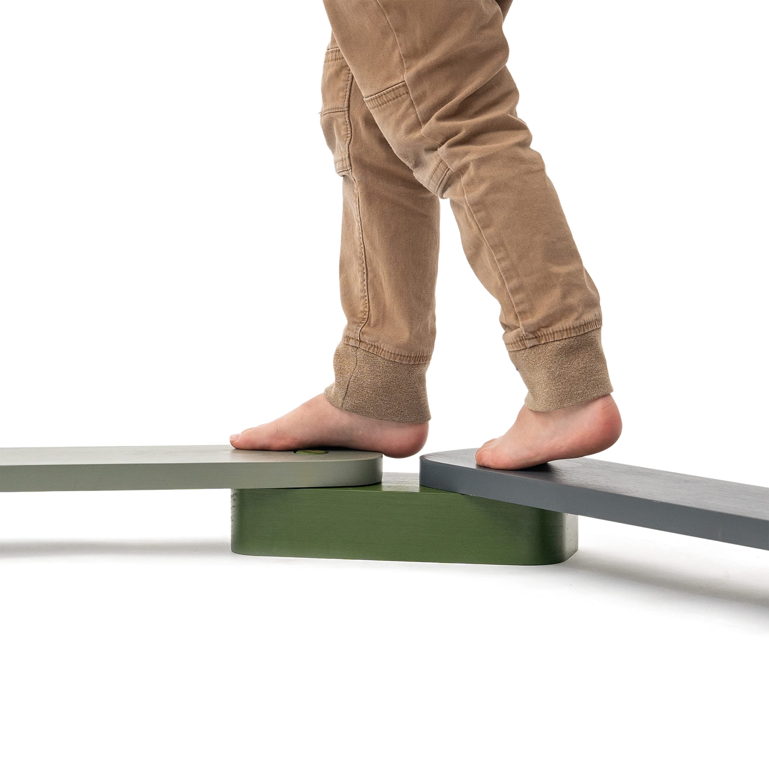 JumpOff Jo – Boardwalk - Kids Toys Wooden Balance Beam Set, Enhance Coordination and Gross Motor Skills, Montessori Toys – Indoor & Outdoor Playground for Toddlers - 12 Pieces