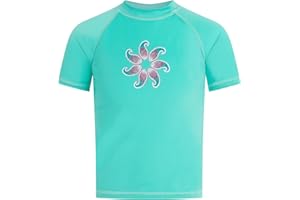 Kanu Surf Girls Jade Rash Guard UPF 50+ Sun Protection Short Sleeve Swim Shirt