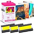Compatible with Canon Selphy CP1500 3 Ink Cartridge & 108 Sheets 4x6 Photo Paper Set Refill,for Selphy CP1500 CP1200 CP1000 C