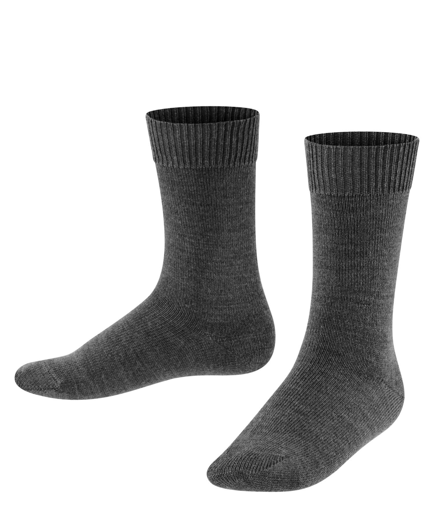 FALKE Unisex Kids Comfort Wool K So Thick Warm Plain 1 Pair Socks, Grey Dark 3070, 9-11.5