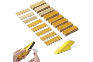 AUTKERIGE 80 PCS Sandpaper, Grit 80 120 180 240 320 400 600 800 Detail Sander Paper, 3.5”x 1 Micro Sandpaper kit Hand Sanding Block with Hook and Loop Sanding Strips for Narrow Spaces Polishing