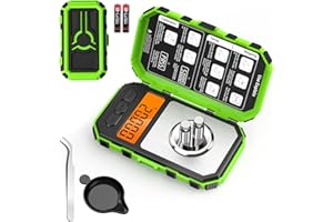 KeeKit Digital Pocket Scale, 50g 0.001g Professional Milligram Scale, Portable Postal Scale with 20g Calibration Weight, LCD Backlit Display for Food, Tablets, Jewelry, Green