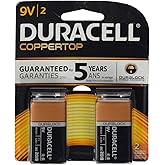 Duracell - CopperTop 9V Alkaline Batteries - long lasting, all-purpose 9 Volt battery for household and business - 2 count