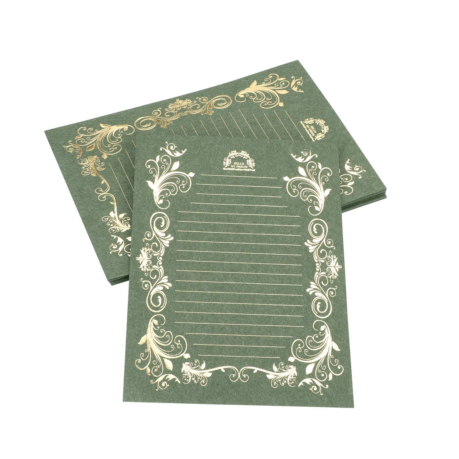 10 Sheets A5 Vintage Letter Paper Thickening Wedding Invitation Business Letter Paper Stationery Writing Paper Retro Lined Greeting Letter Paper for Invitations Letters, Christmas, Birthday, Festival