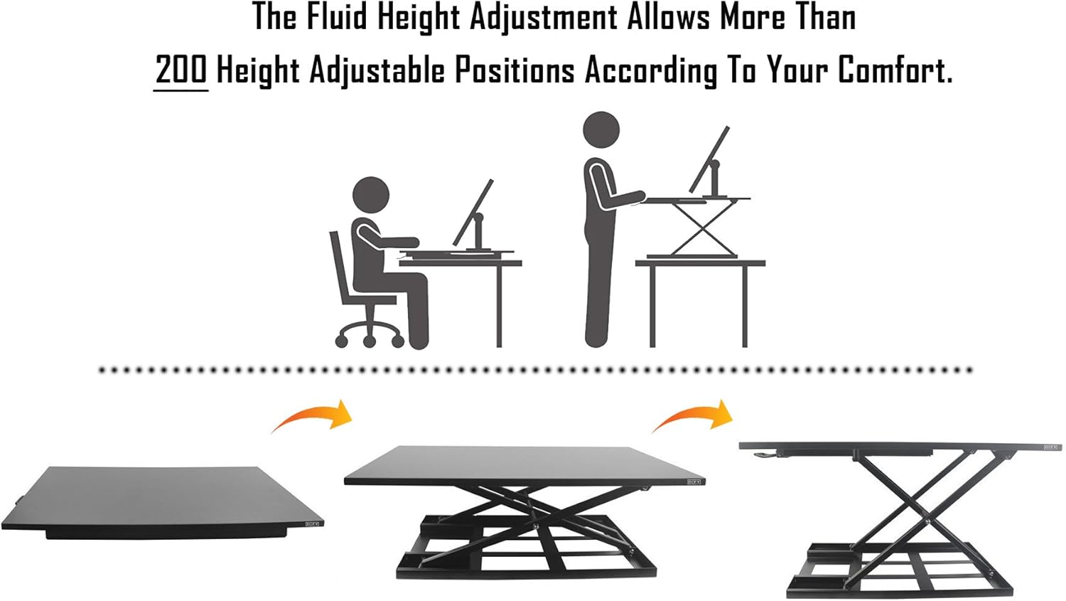 Standing Desk Stand Up Desk Height Adjustable Desk Standing Desk Converter Sit Stand Desk Converter Foldable Desk Adjustable Height Desk Folding Workstation Desk Riser Ergonomic Table Stand - 32 inch : Office Products