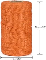 jijAcraft 100M Orange Jute String 2mm 3-Ply Craft Garden Twine view 3