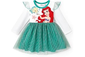 Disney Princess Frozen Minnie Mouse Dress Girls Sparkle Ruffle Tulle Tutu Birthday Party Fall Outfits Clothes Baby to Toddler