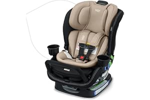 Britax Poplar S Convertible Car Seat, 2-in-1 Car Seat with Slim 17-Inch Design, ClickTight Technology, Sand Onyx