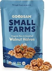 GoodSAM Small Farms - Organic Raw Walnut Halves & Pieces - 8oz Pouch - Single Origin - Sourced from Regenerative Farms