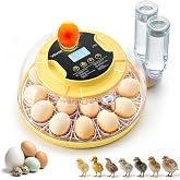 VEVOR 18 Egg Incubator, Automatic Egg Turner with LED Candler, Temperature &amp; Humidity Control, 360&deg; View Clear Window, Auto Water Refill, Poultry Eggs Incubators for Hatching Chicks Ducks Goose Quail