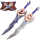 27" Jinwoo Sung Sword Metal Kasaka，Anime 2pc Sword Kasaka's Cosplay Props All Metal with Hanging Board