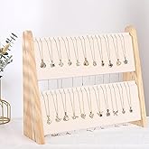 Necklace Holder,2 Tier Velvet Necklace Organizer Stand, Necklace Display Stand for Selling, Jewelry Displays for Vendors,Jewe