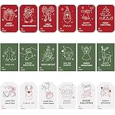 DIYASY 288 Pcs Christmas Gift Tags Stickers, Doodle Xmas Name Labels for Presents Self-Adhesive Tag Sticker Holiday Gifts Wrapping Present Boxes Decorations