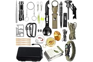 Survival kit,24 in 1 Emergency Survival Kits Camping Survival kit Gift for Family or Friends Emergency Survival Kit Gift for 