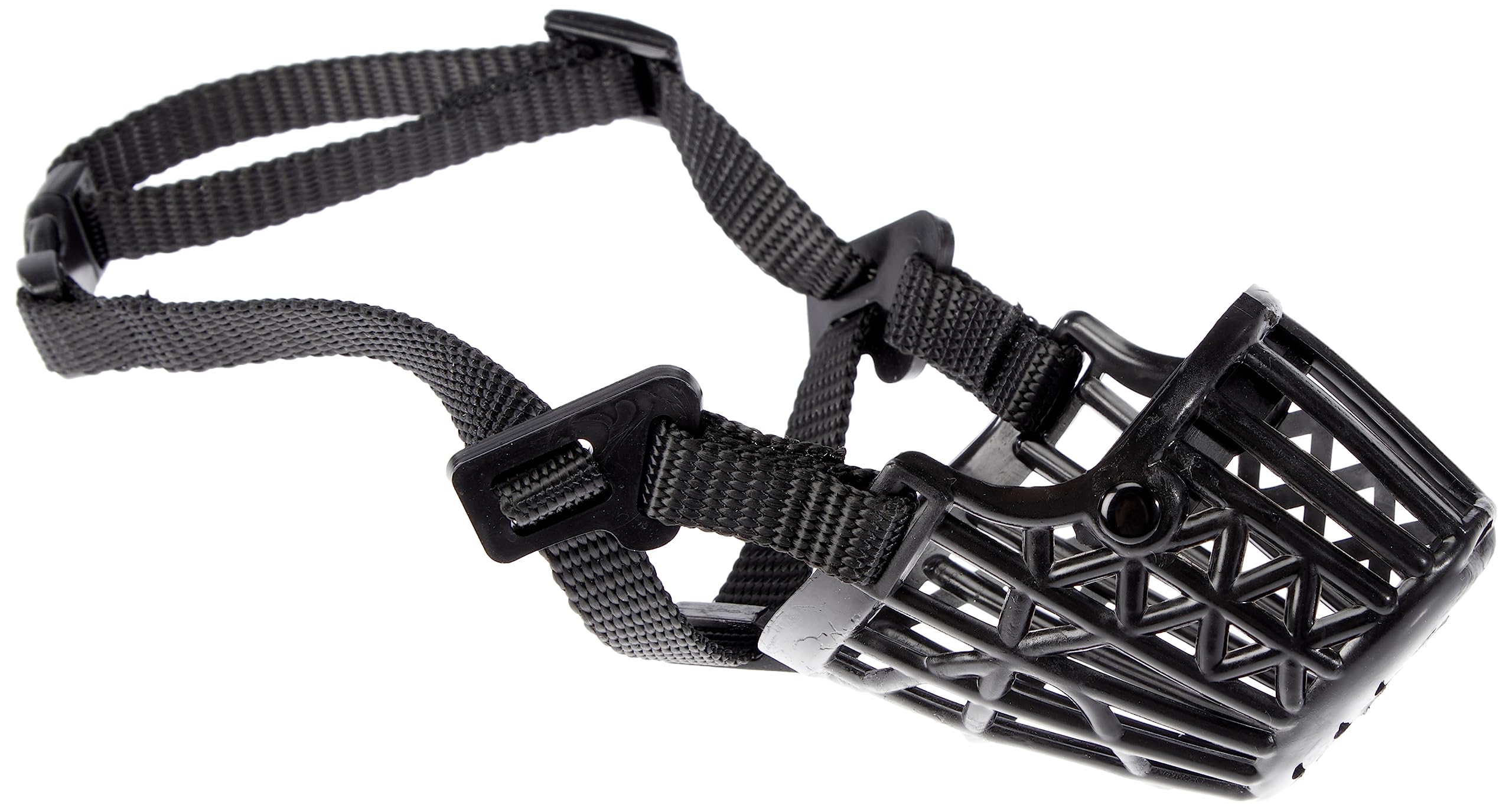 Trixie Plastic Dog Muzzle with Snout Nylon Strap, 14 cm, X-Small, Black