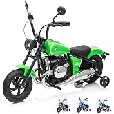 Officially Licensed BMW 24V Electric Motorcycle, 200W Brushless Motor, Up to 12 Miles Range &amp; 14 MPH Top Speed, LED Power Screen, Training Wheels, RGB Lights, Realistic Horn,Outdoor Bike for Kids